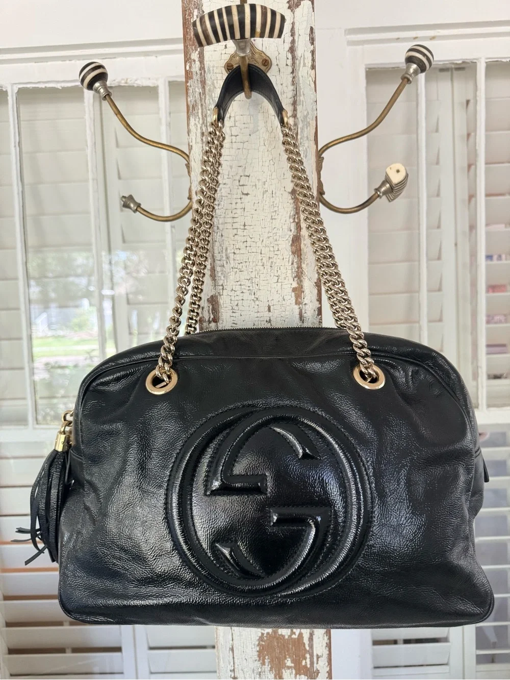 🖤 Authentic Gucci Soho Leather Chain Shoulder Bag 🖤 - Picture 4 of 13